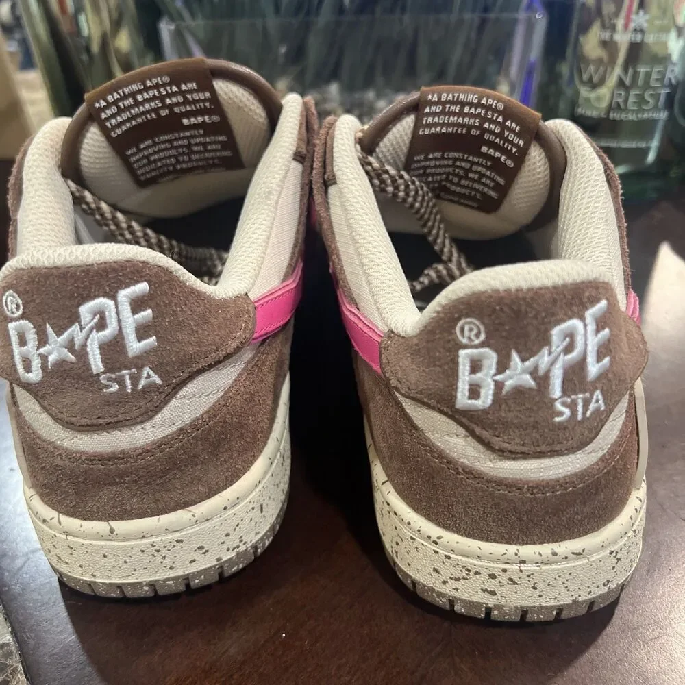 A Bathing Ape BAPE SK8 STA #6 in Brown/Pink Size Size 7